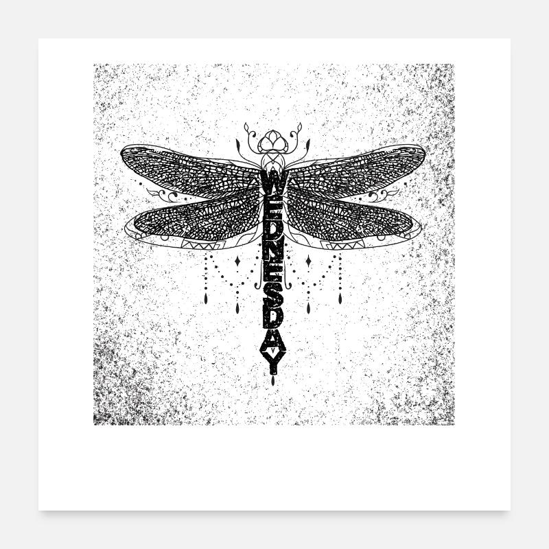 wednesday dragonfly Poster 24" x 24" (60x60 cm)