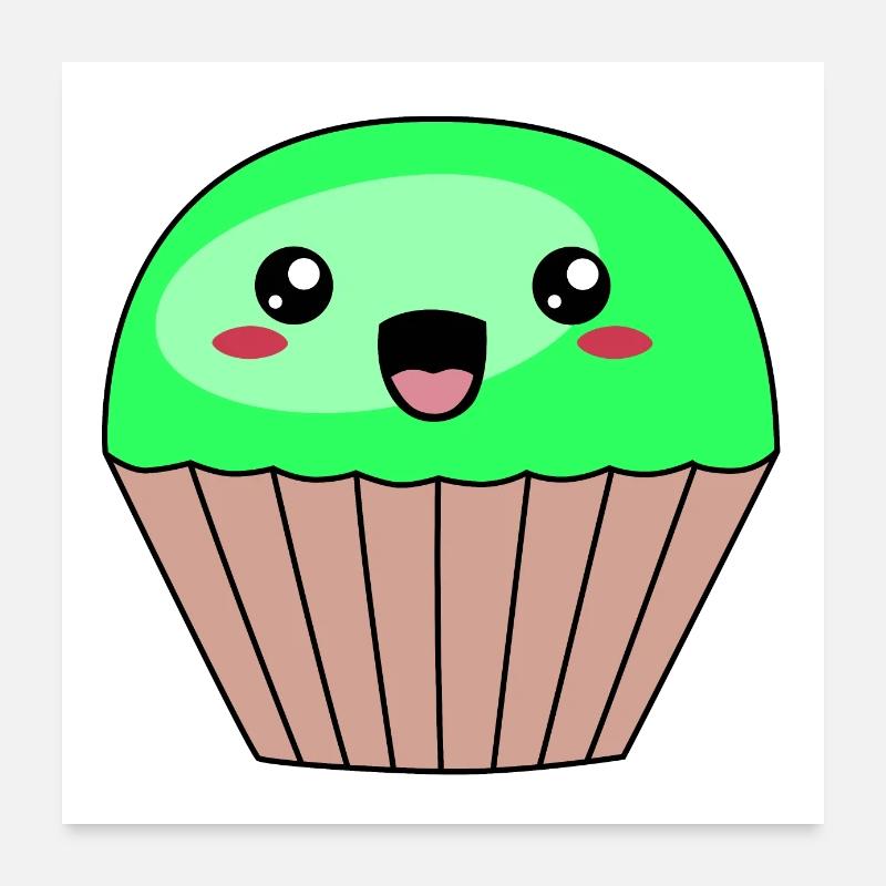 Muffin vert doux Poster 60 x 60 cm