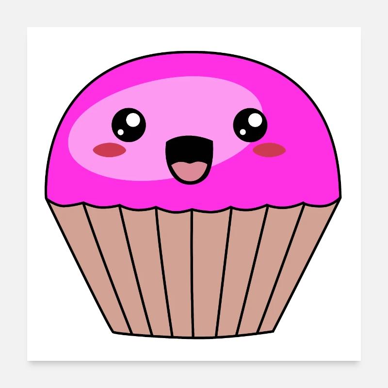 Muffin violet doux Poster 60 x 60 cm