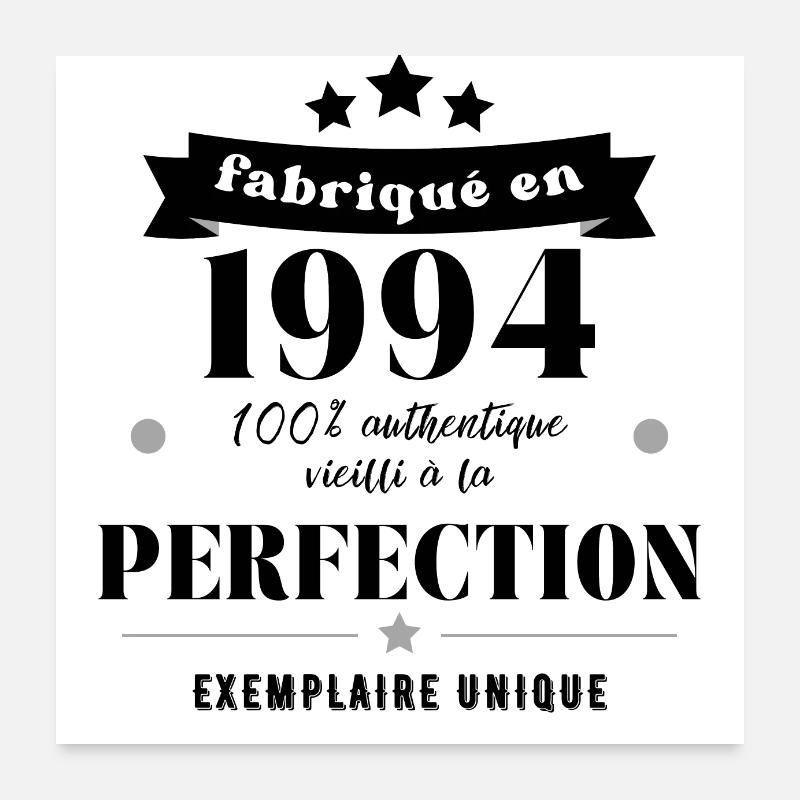 fabriqué en 1994 Poster 60 x 60 cm
