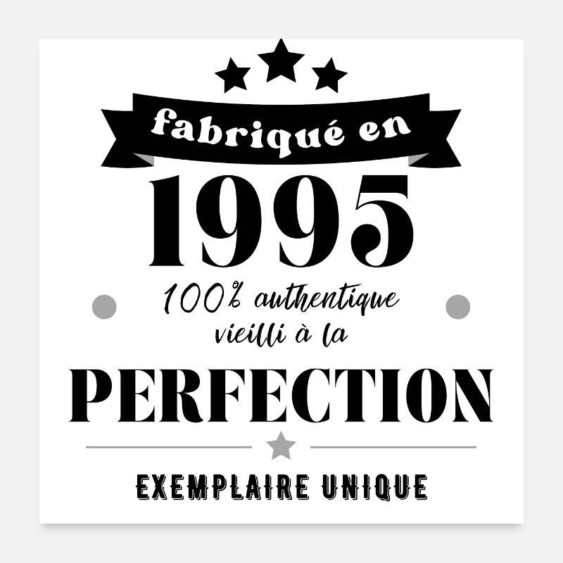 fabriqué en 1995 Poster 60 x 60 cm
