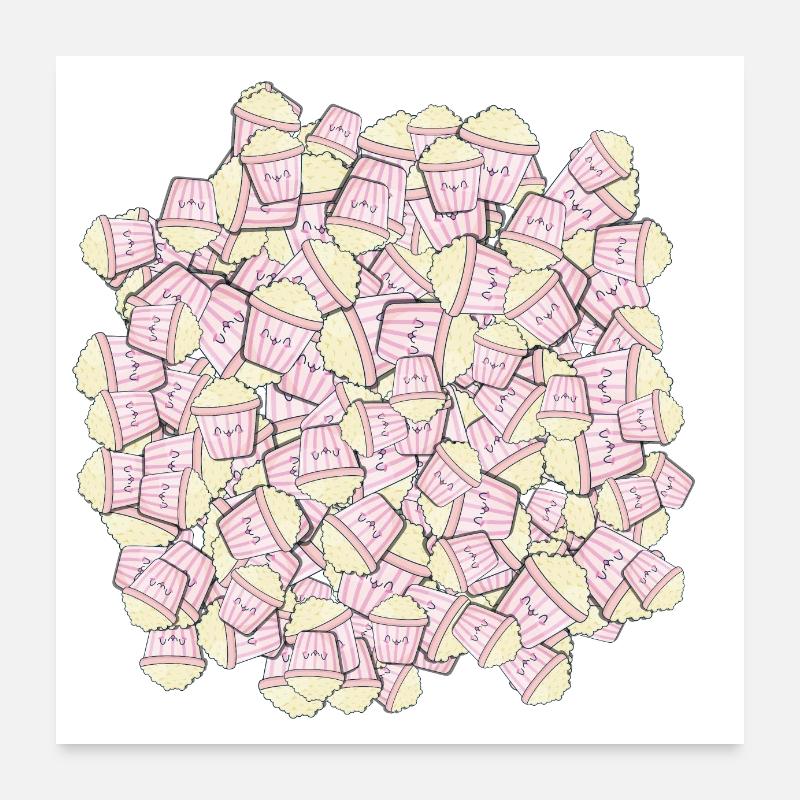 vieles süßes Popcorn Poster 60x60 cm