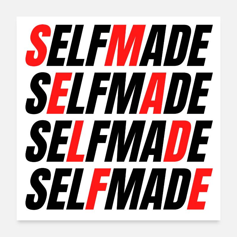 Autodidacte - Poster 60 x 60 cm - blanc