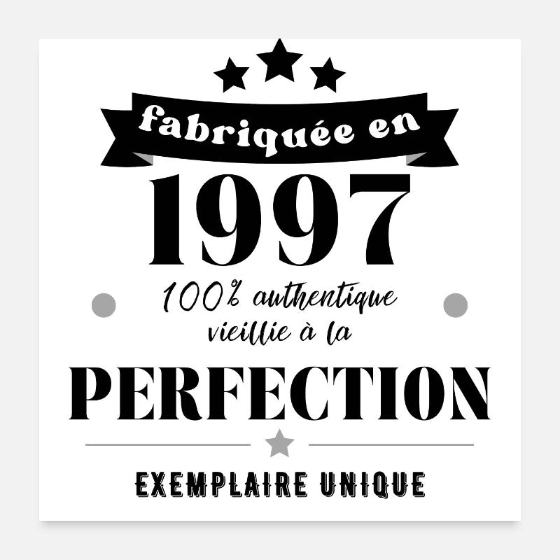 fabriquée en 1997 Poster 60 x 60 cm