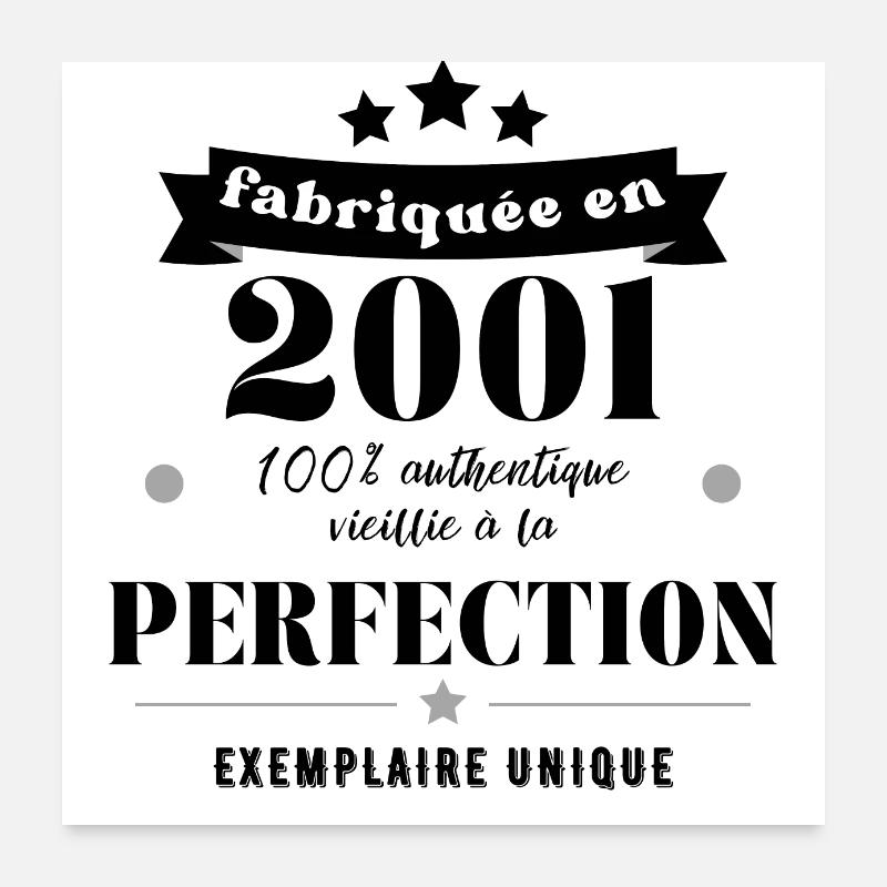 fabriquée en 2001 Poster 60 x 60 cm