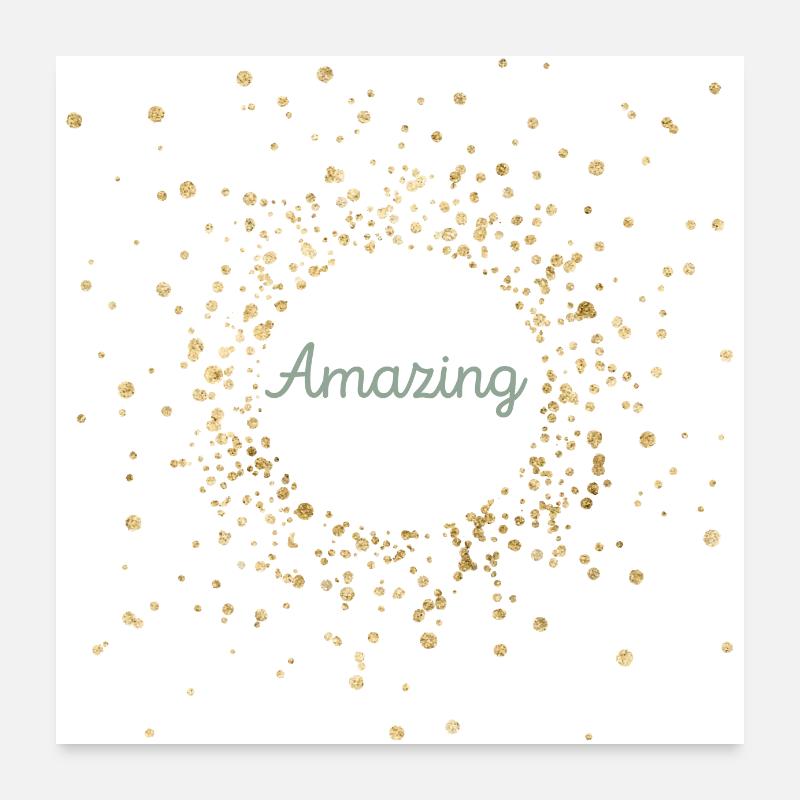 Amazing - Poster 60x60 cm - Weiß