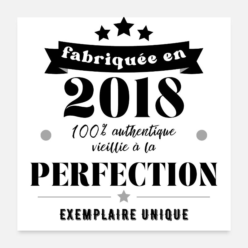 fabriquée en 2018 Poster 60 x 60 cm