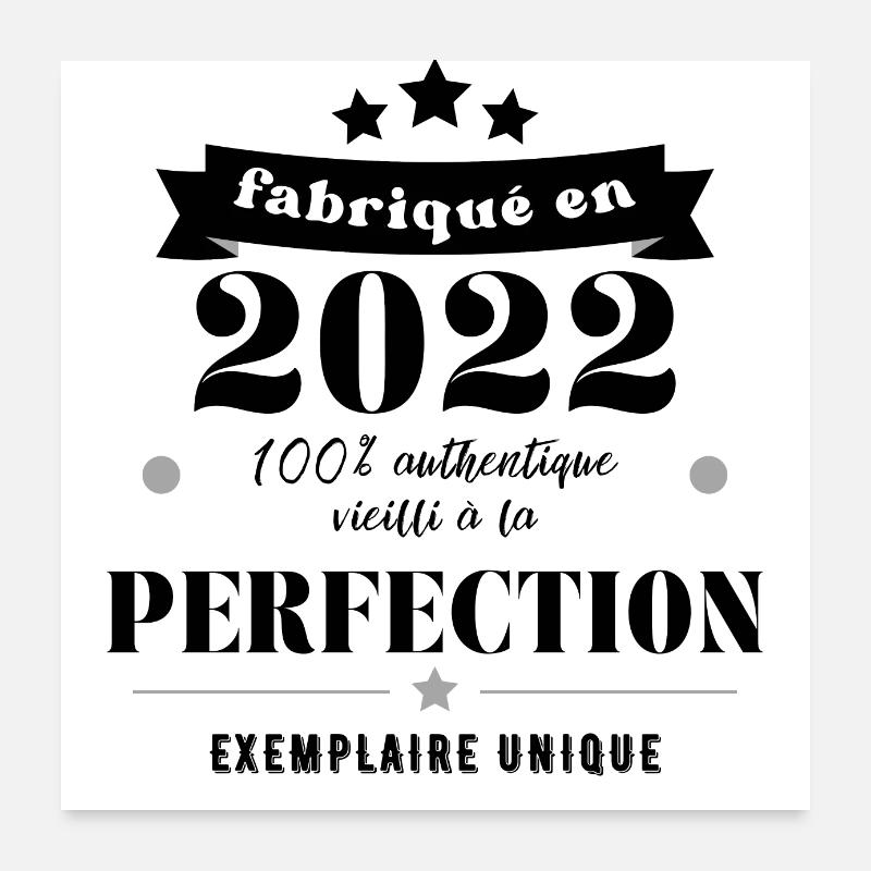 fabriqué en 2022 Poster 60 x 60 cm