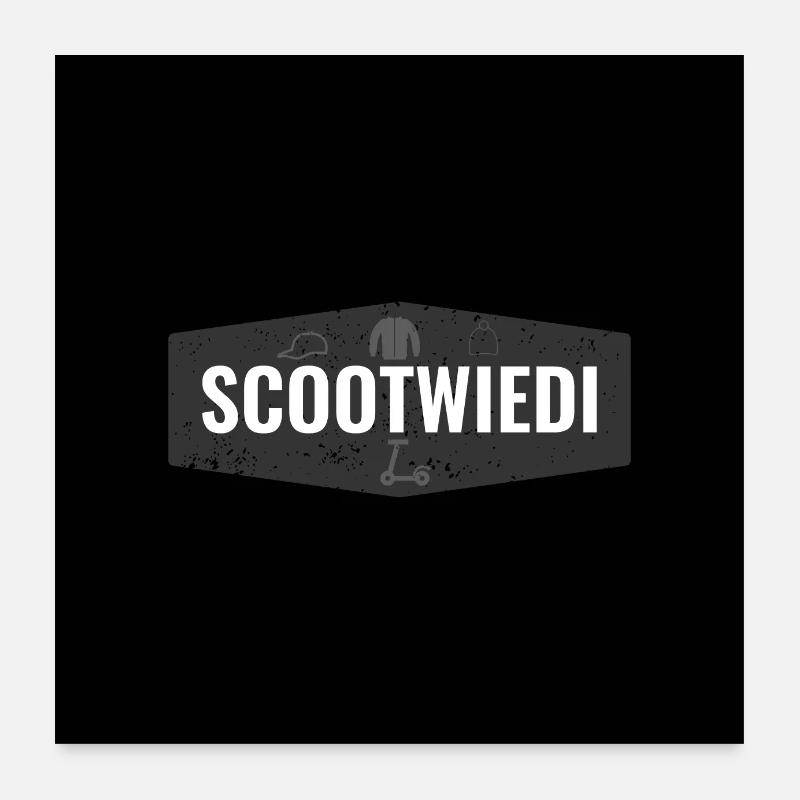 White on Black Poster 60x60 cm