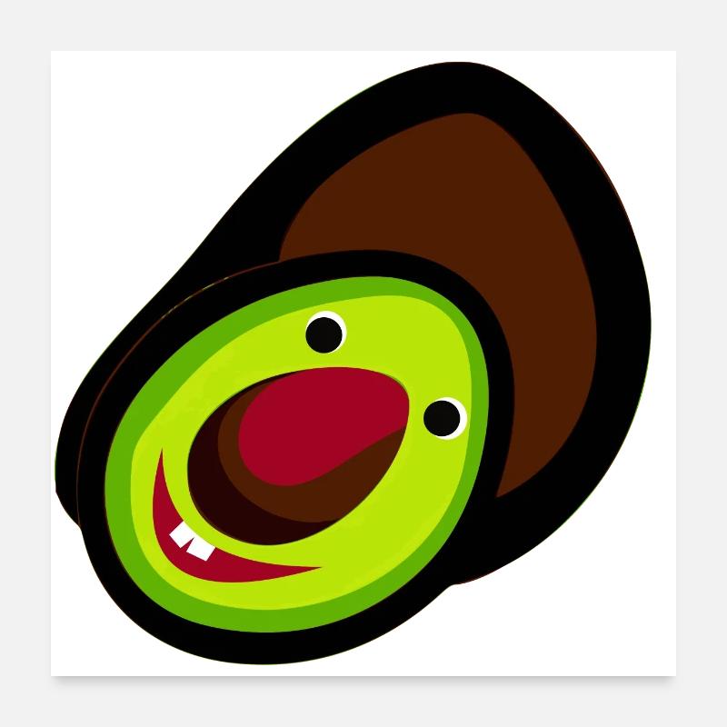 Avocat végétalien Poster 60 x 60 cm