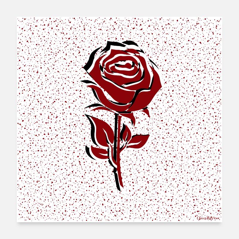 Brown Sugar Retro Rose Poster 60 x 60 cm