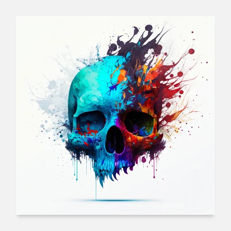 Crane abstrait n°3 Poster 60 x 60 cm