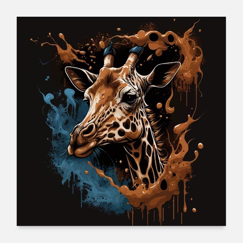 Girafe Poster 60 x 60 cm