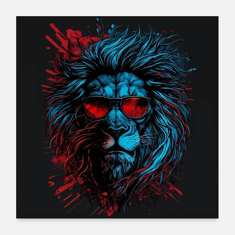 Signe du zodiaque Lion Poster 60 x 60 cm