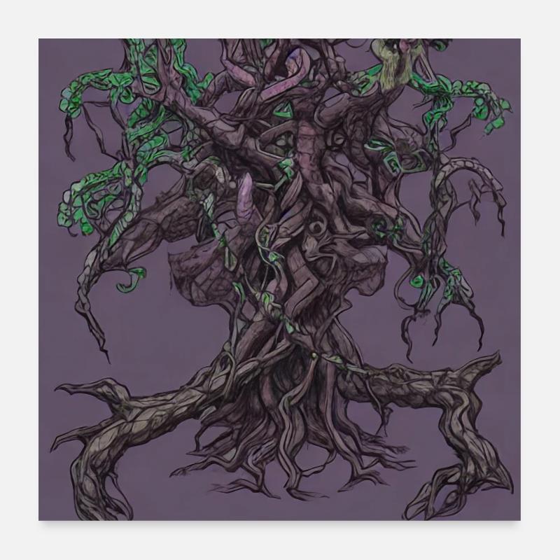 Yggdrasil - Poster 24" x 24" (60x60 cm) - white