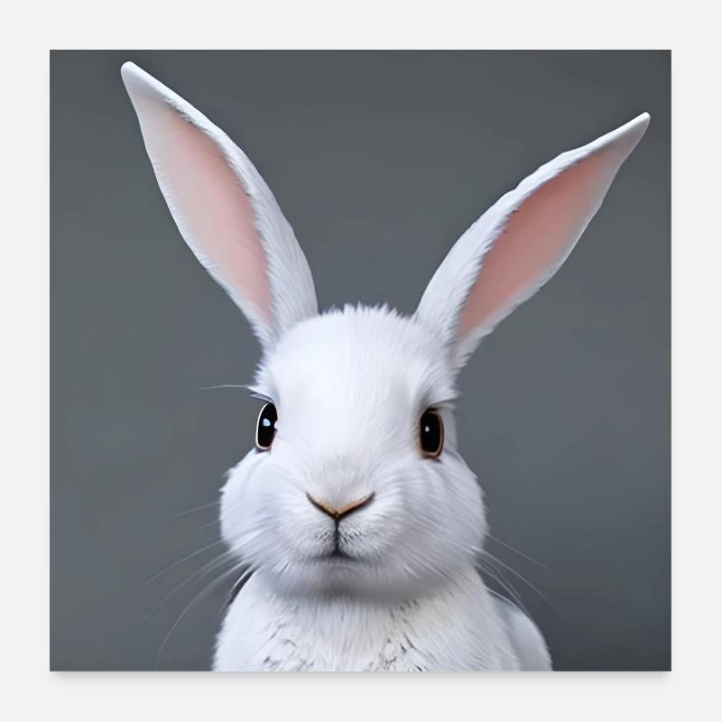 Lapin mignon lapin de Pâques Poster 60 x 60 cm