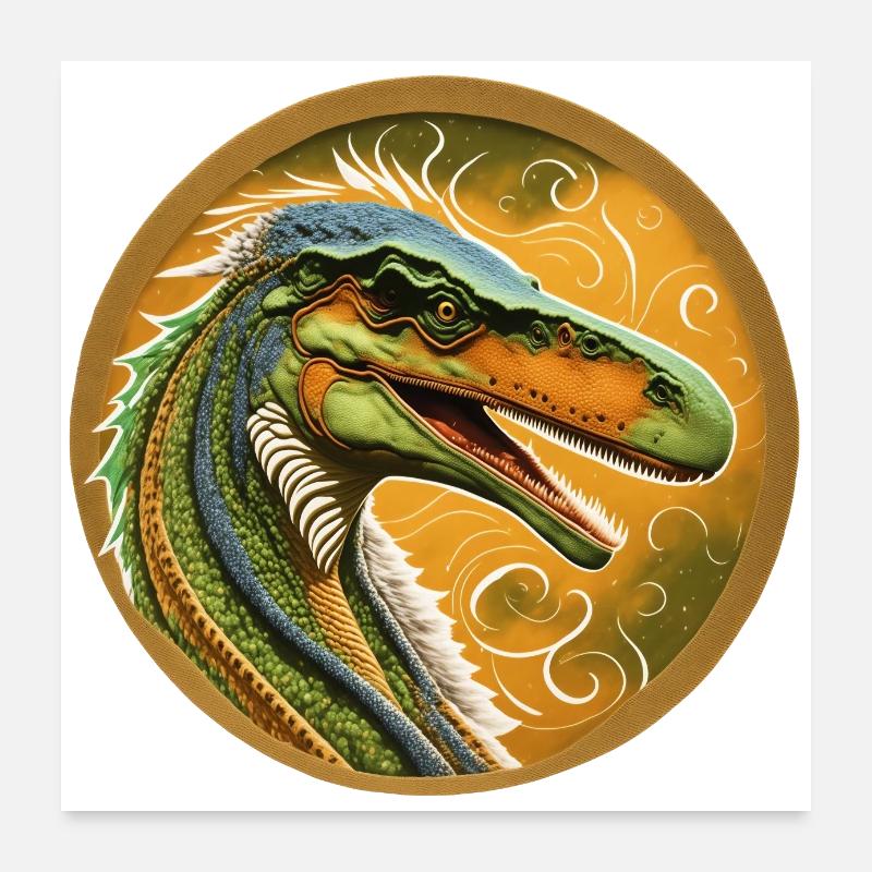 Dinosaure Poster 60 x 60 cm
