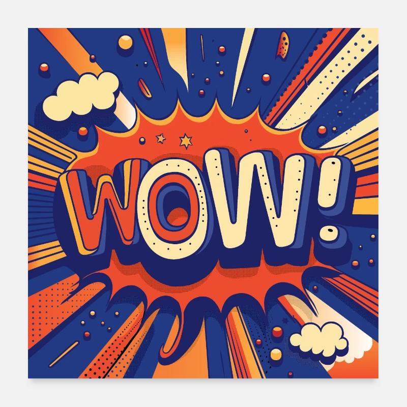 wow Poster 24" x 24" (60x60 cm)