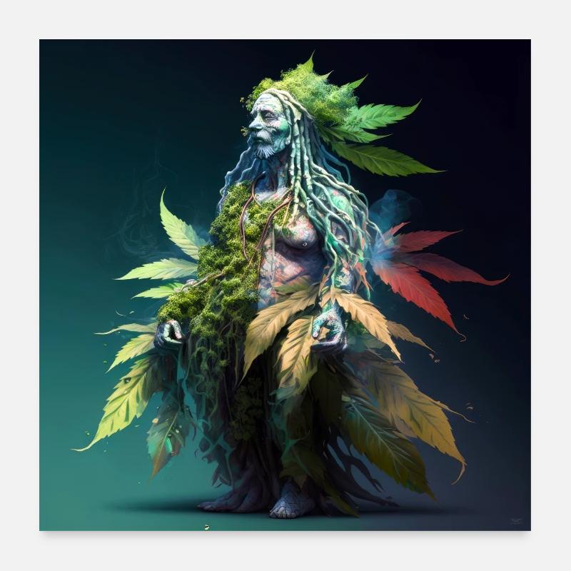 Personnification de la foret Poster 60 x 60 cm