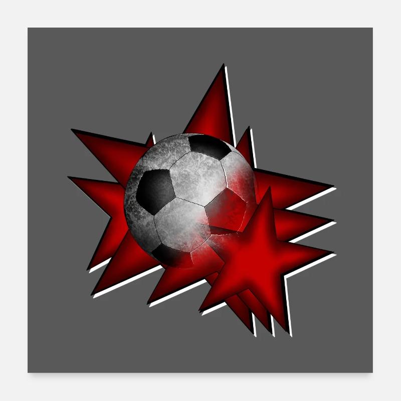 Fußball Sterne Poster 60x60 cm