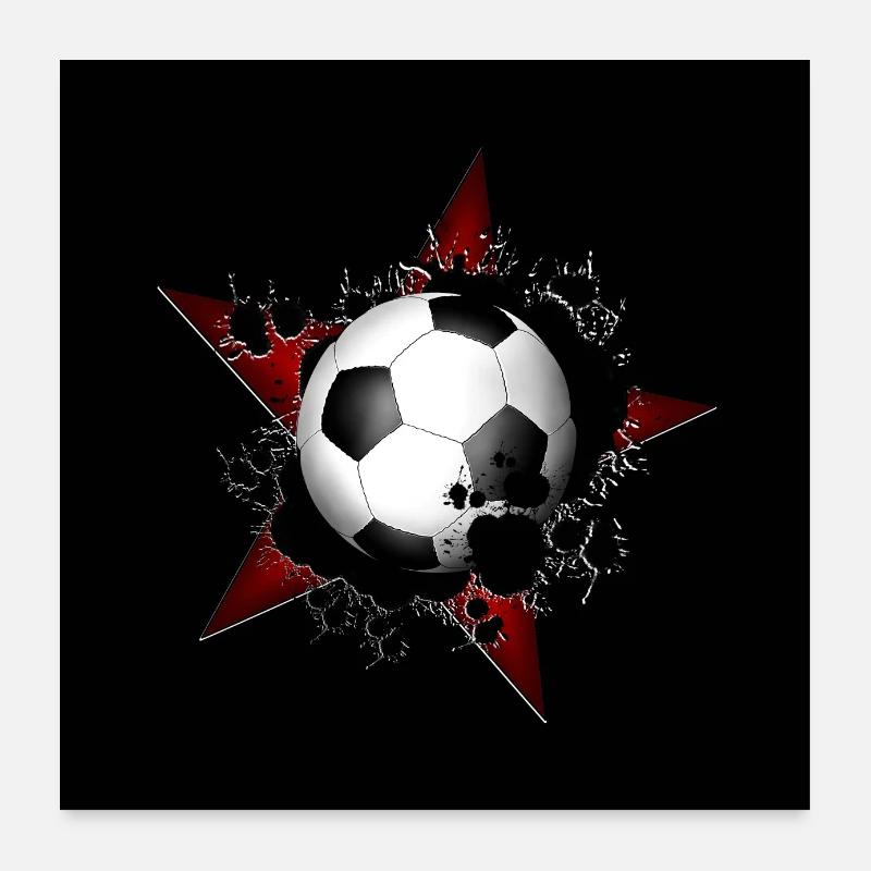 Fußball Stern Poster 60x60 cm