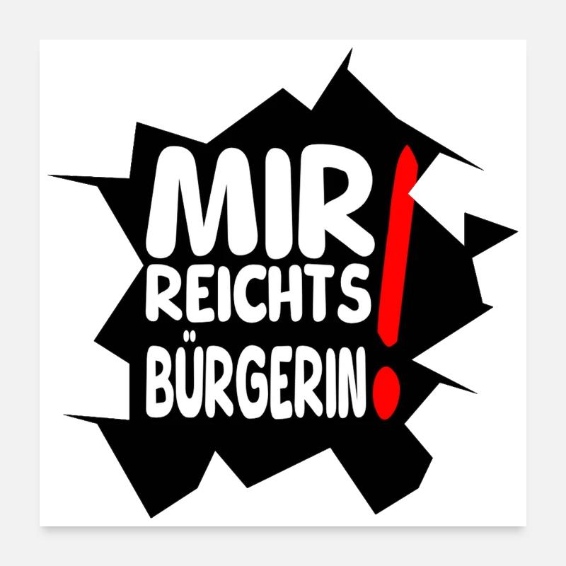 reicht mir II Poster 60x60 cm