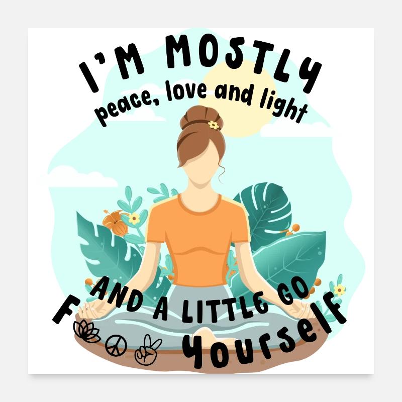 Frieden & Liebe Frieden und Liebe Poster 60x60 cm