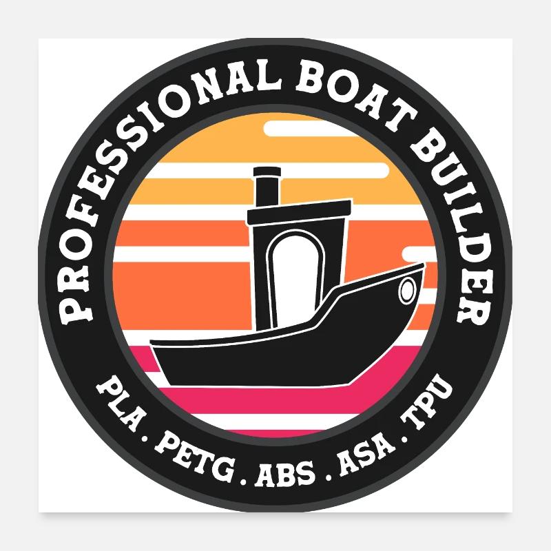Benchy Professional Boat Builder - Poster 24" x 24" (60x60 cm) - white
