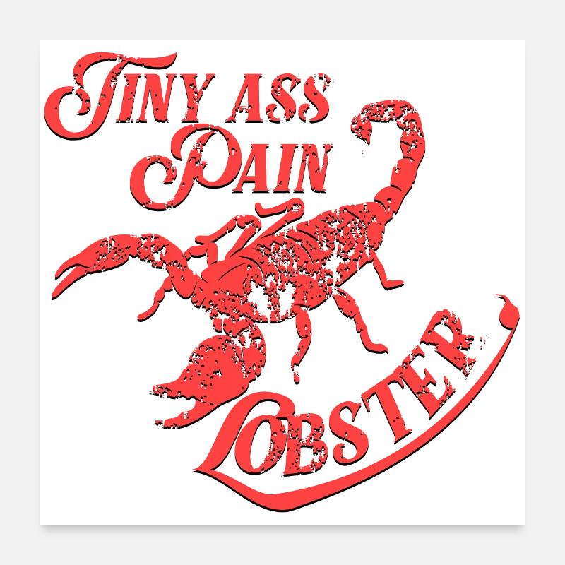 Scorpion Tiny Ass Schmerz Hummer Distressed Poster 60x60 cm