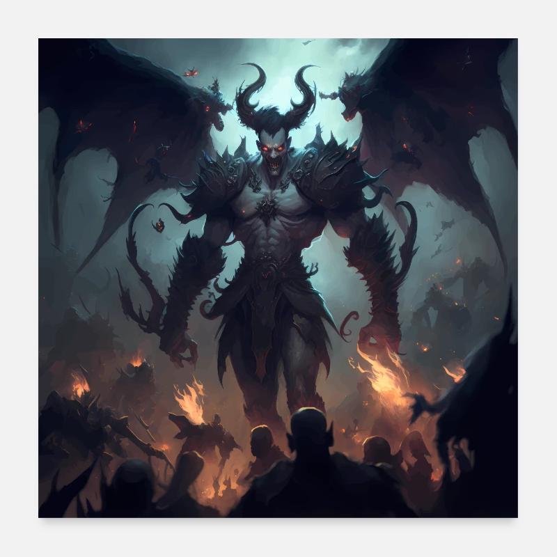 Die Herrschaft des Dämonenkönigs Version 1 Poster 60x60 cm