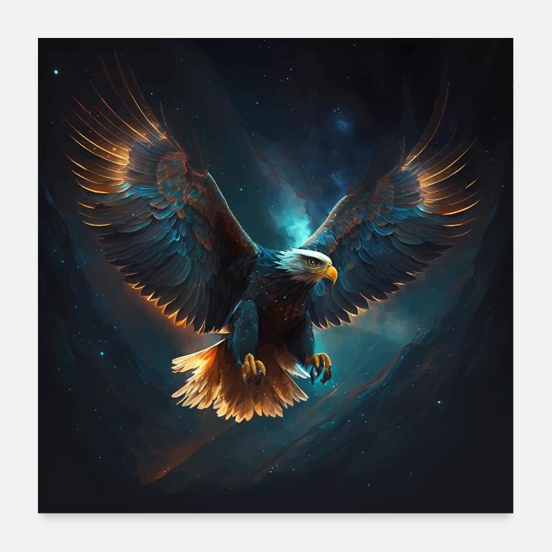 The mighty eagle ruler of the cosmos Poster 24" x 24" (60x60 cm)