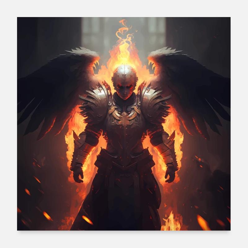 L’Ange de Feu Version 2 Poster 60 x 60 cm