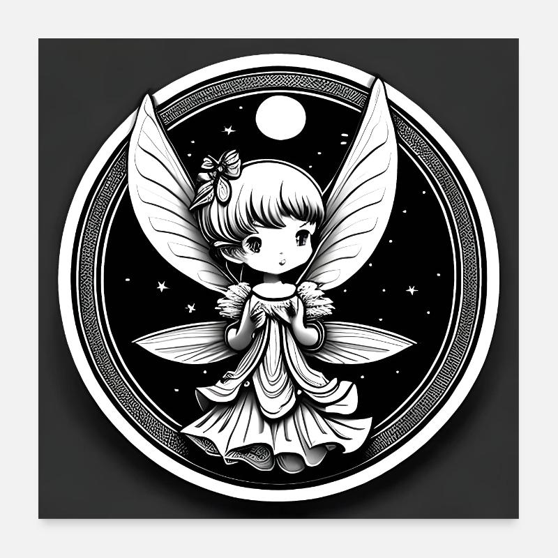 Kleine Fee Elfe Elve Poster 60x60 cm