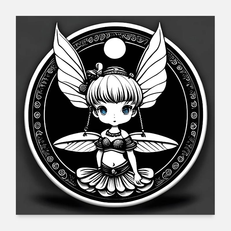 Kleine Elfe Fee Poster 60x60 cm