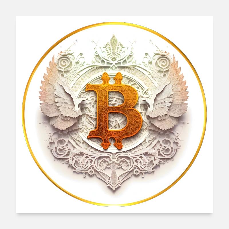 Bitcoin Four by Patrick Hager Poster 24" x 24" (60x60 cm)