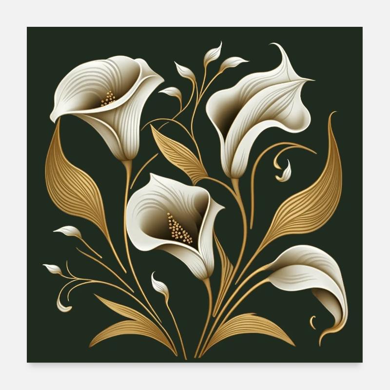 Fleurs de lys Poster 60 x 60 cm
