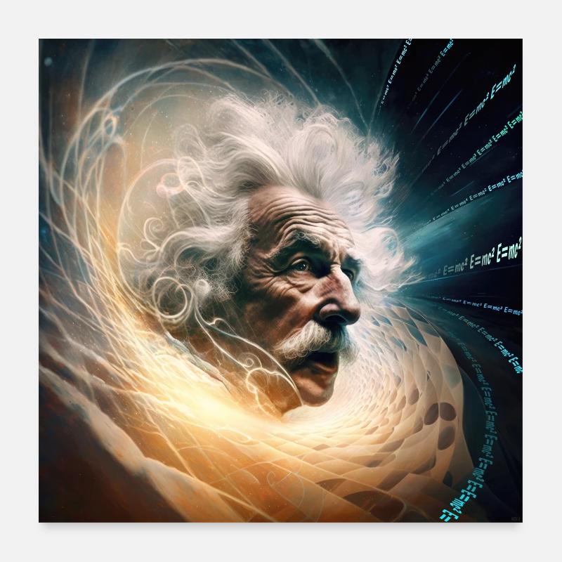 Albert MC2 - Poster 60 x 60 cm - blanc
