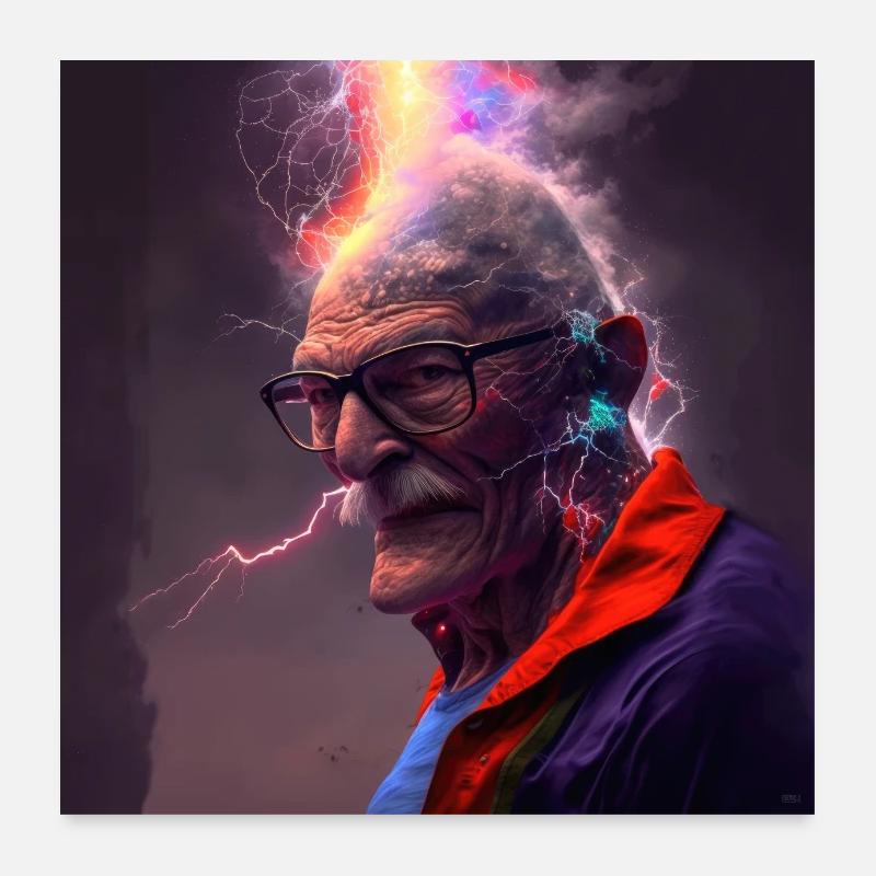 Portrait elektrik 14 Poster 60 x 60 cm