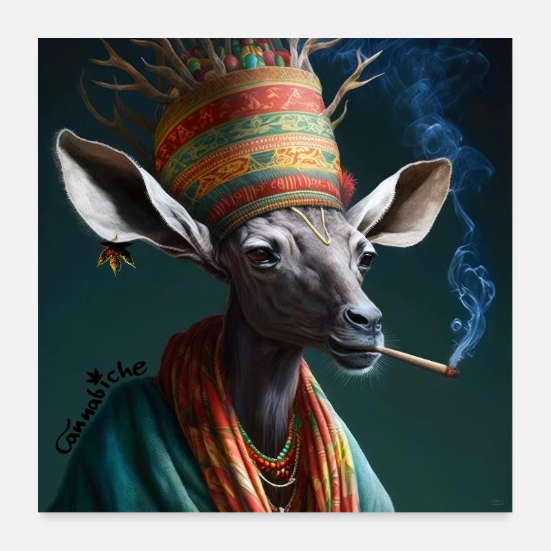 Cannabiche 01 avec Poster 60 x 60 cm