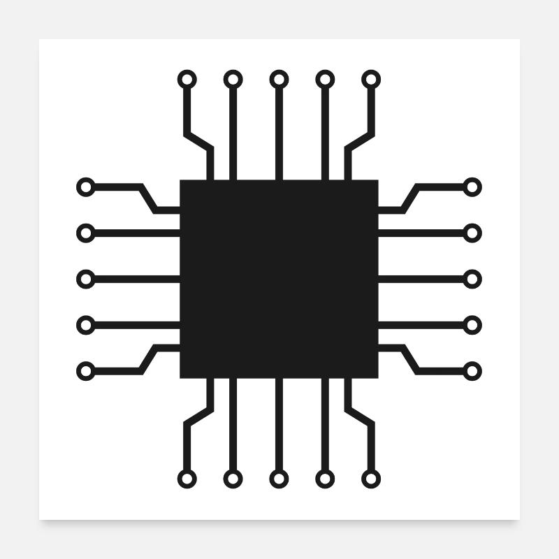 Geek Circuit Computer Circuit Poster 24" x 24" (60x60 cm)