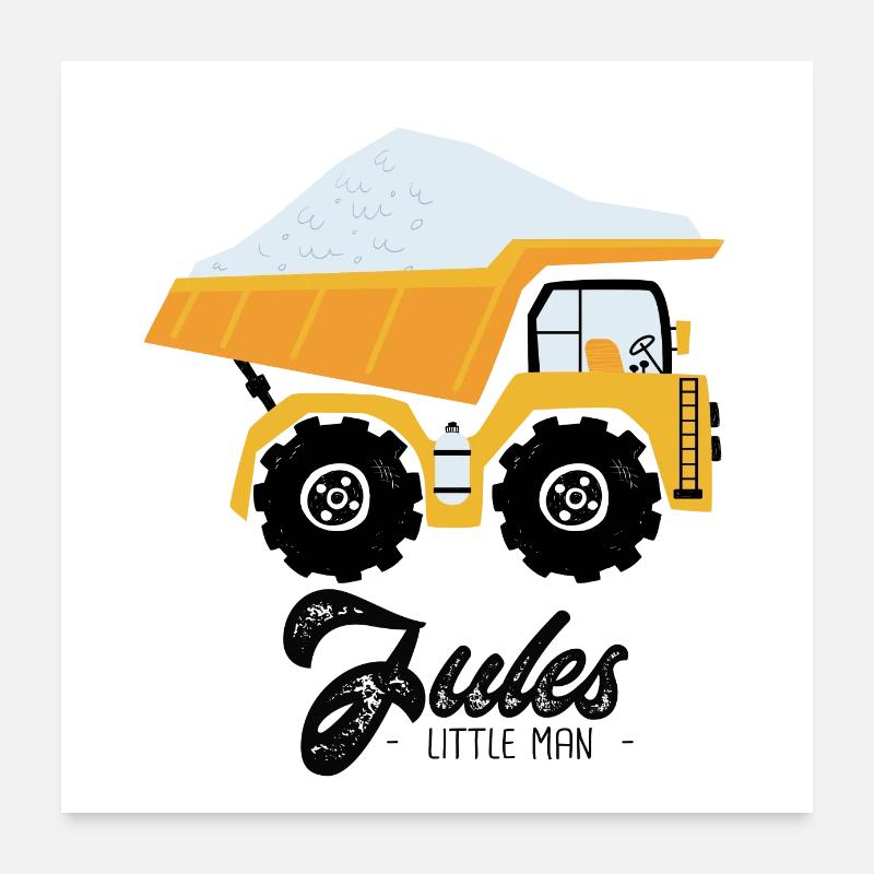 Jules first name jules and Camion machine Poster 24" x 24" (60x60 cm)