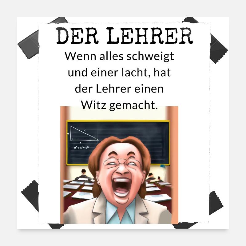 Leher witz Poster 60x60 cm