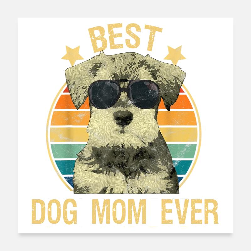 Beste Hundemutter aller Zeiten Poster 60x60 cm