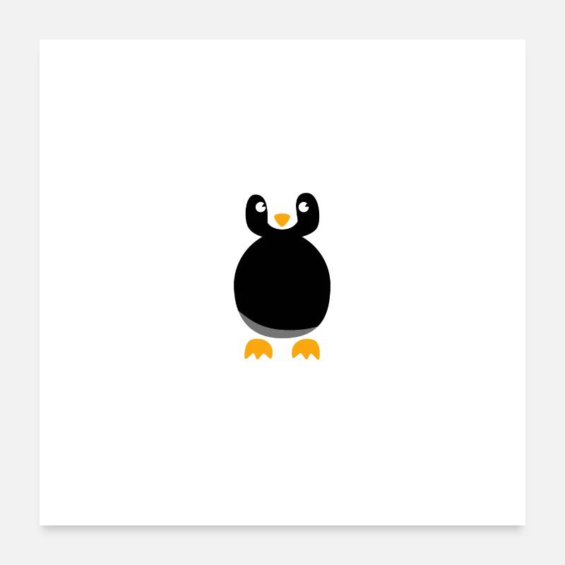 Ich bin nicht klein, ich bin Pinguingröße Poster 60x60 cm