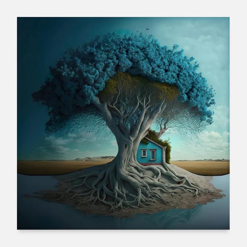 Zen-Baum n°4 Poster 60x60 cm