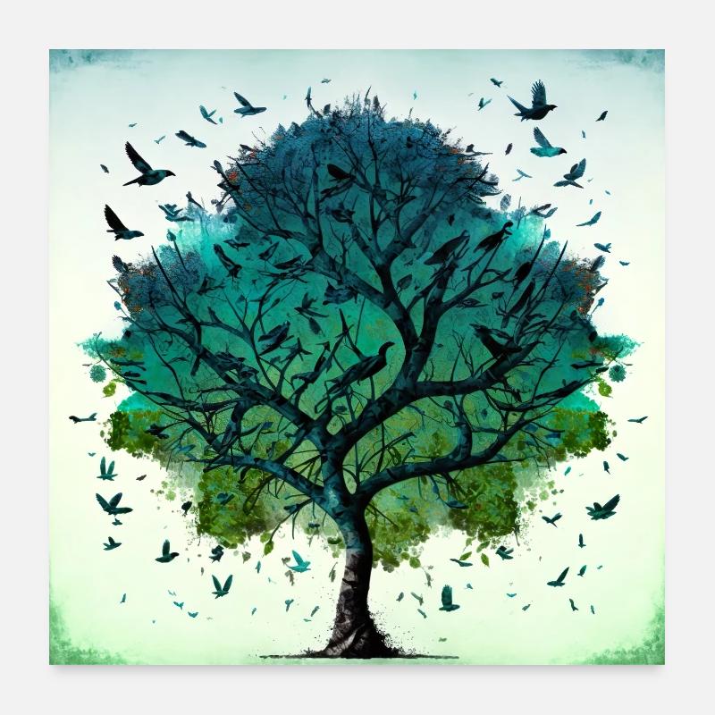 Zen-Baum Nr. 2 Poster 60x60 cm