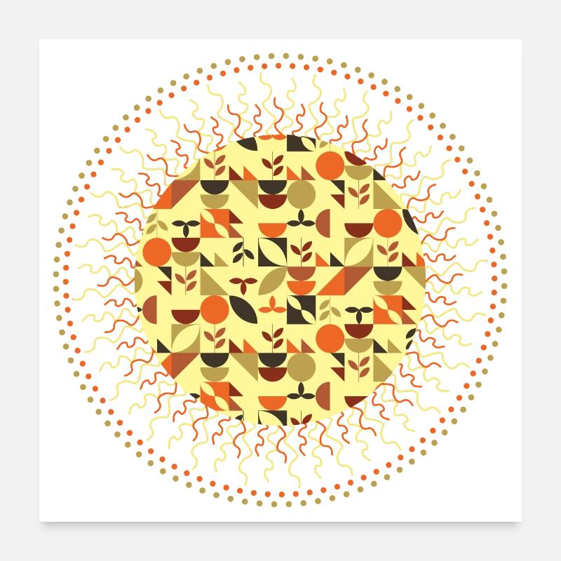 Suns - Mandala modularis Poster 24" x 24" (60x60 cm)