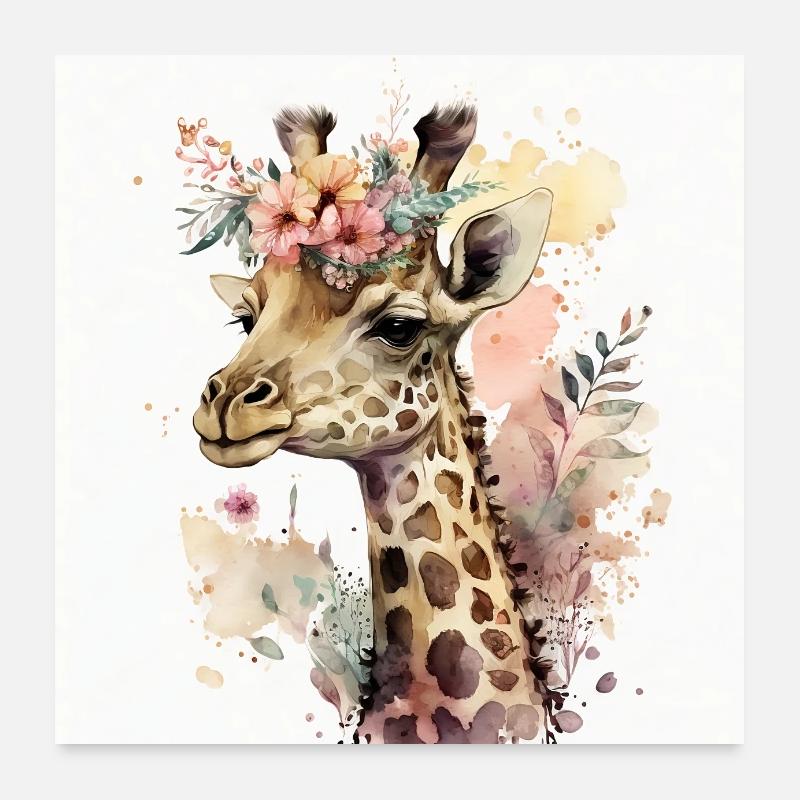 Animal Print Giraffe Poster 60x60 cm