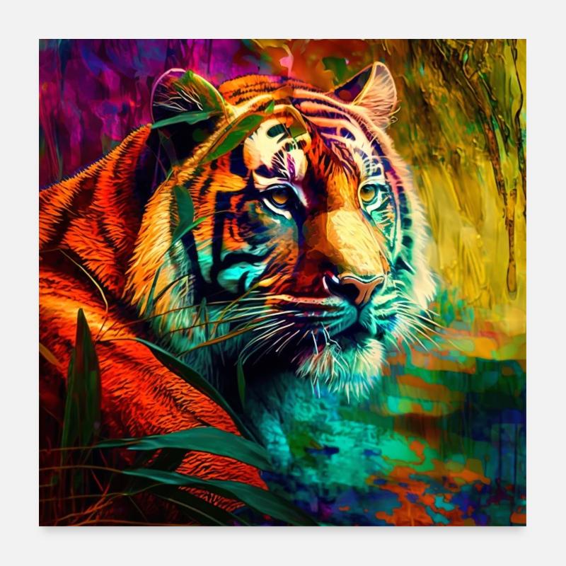 Véritable roi de la jungle - Poster 60 x 60 cm - blanc