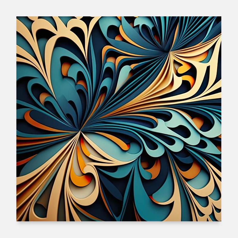 Modernes abstraktes Muster Poster 60x60 cm